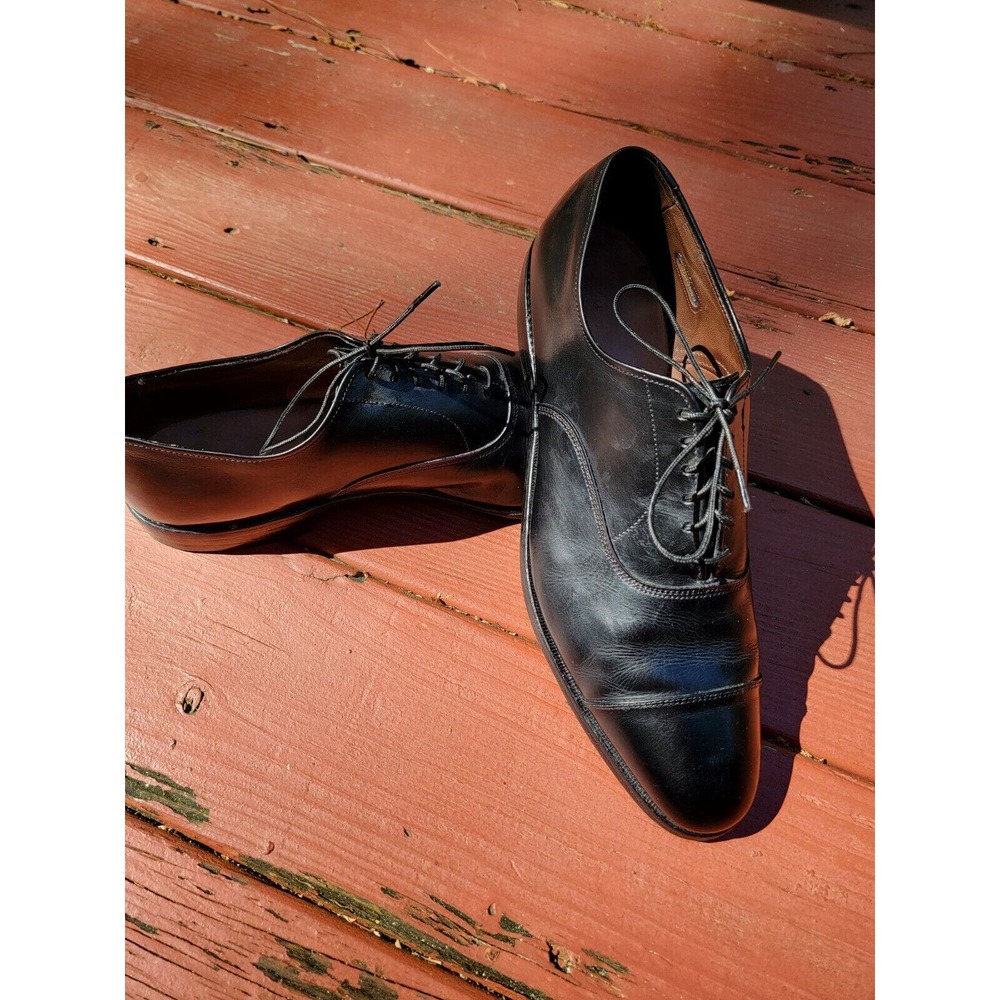 Allen Edmonds "PARK AVENUE" Cap-Toe Oxfords 10.5 C Black Made in USA